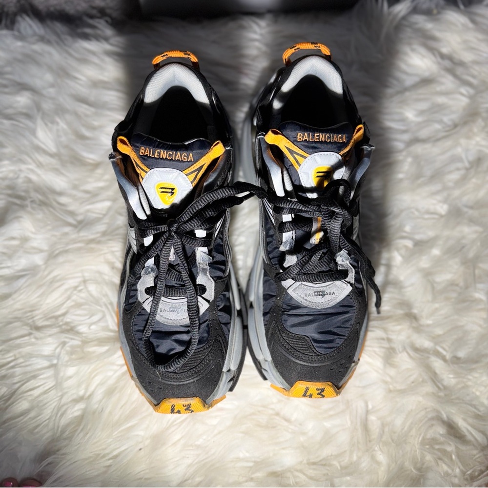 Balenciaga Black and Yellow Athletic Shoes